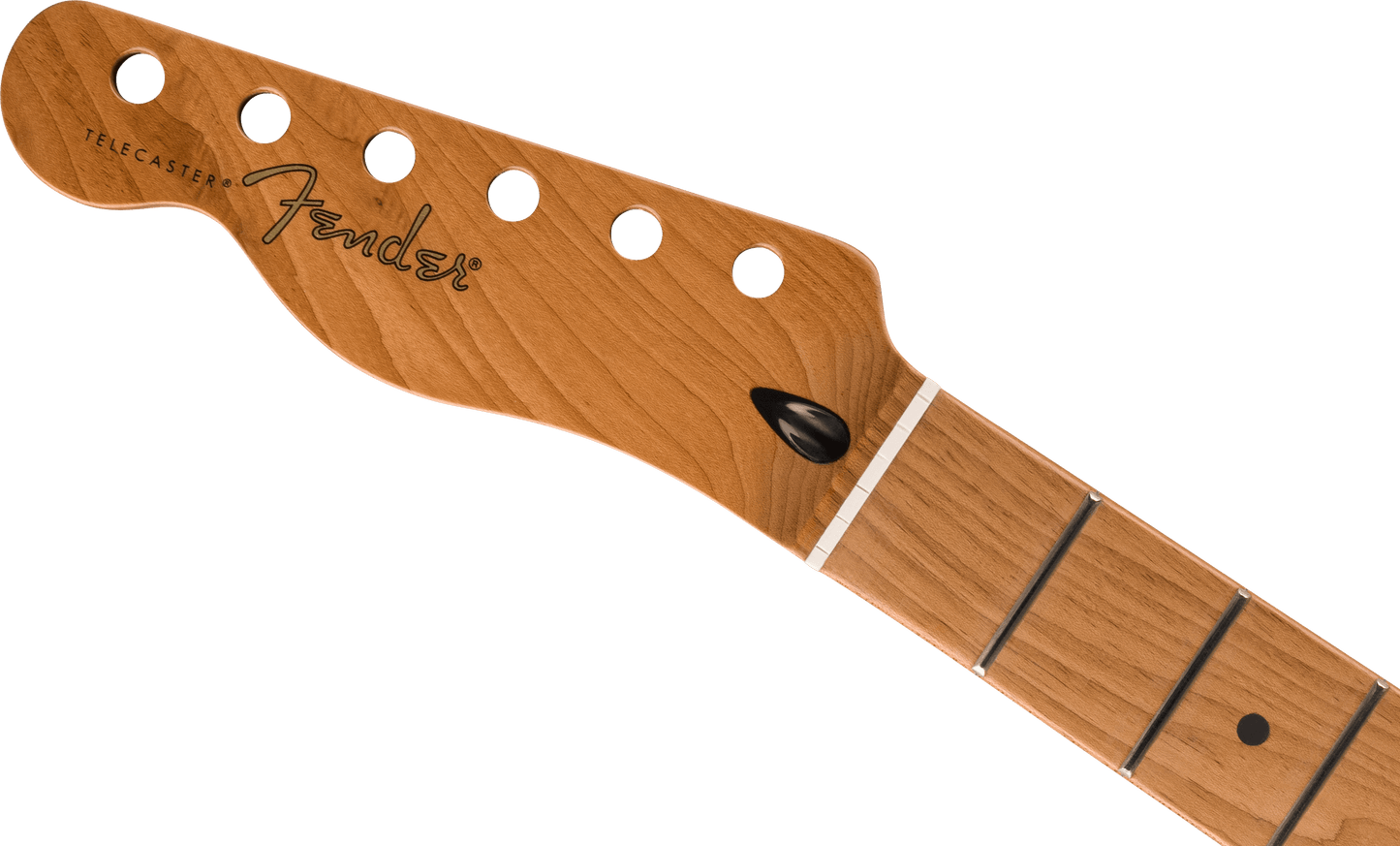 Satin Roasted Maple Telecaster LH Neck, 22 Jumbo Frets, 12", Maple, Flat Oval Shape