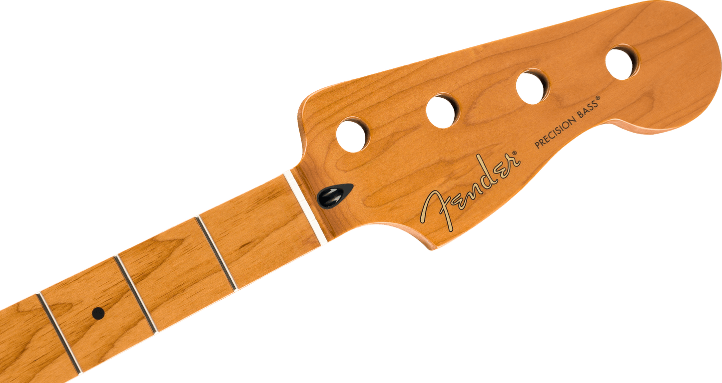 Roasted Maple Precision Bass® Neck, 20 Medium Jumbo Frets, 9.5", Maple, C Shape