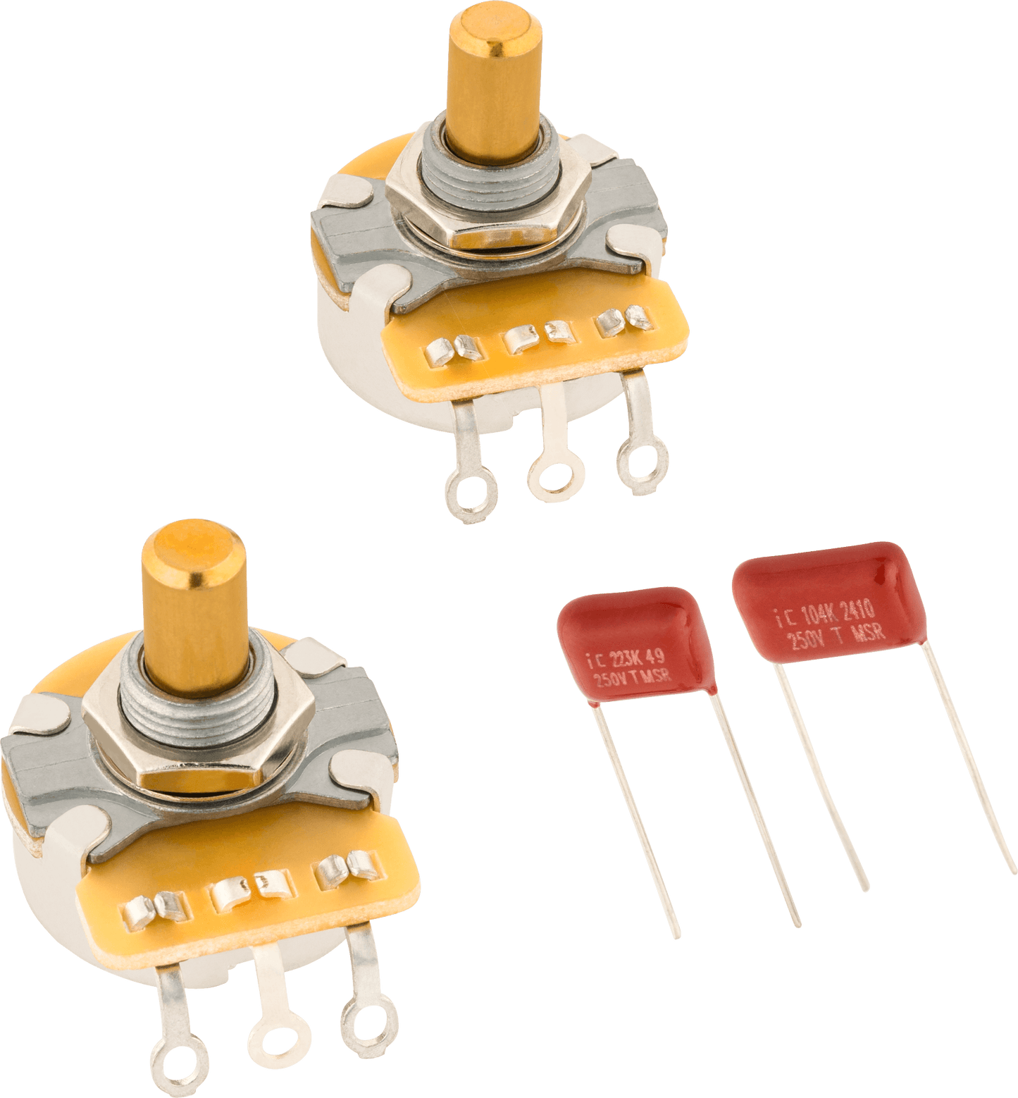 Telecaster® Solid Shaft Potentiometer and Capacitor Kit, 2-Pack