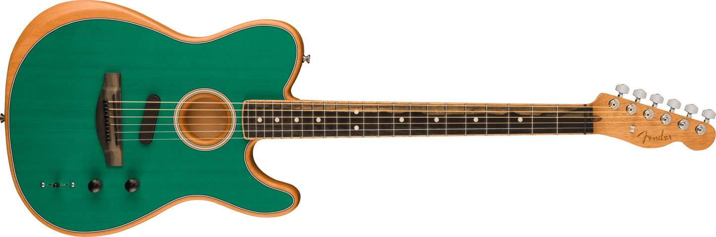Limited Edition American Acoustasonic® Telecaster®, Channel-Bound Neck, Aqua Teal