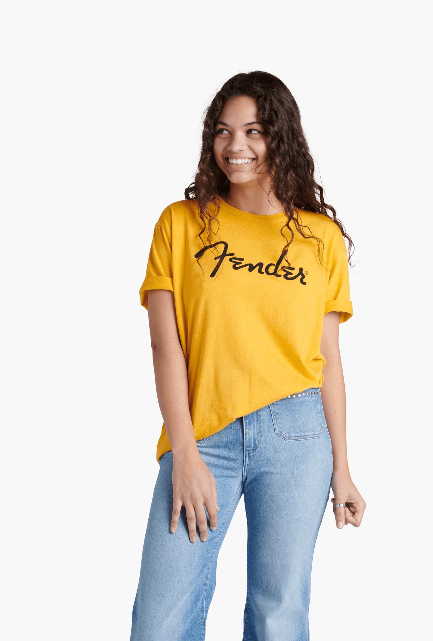 Fender® Spaghetti Logo T-Shirt, Butterscotch Blonde